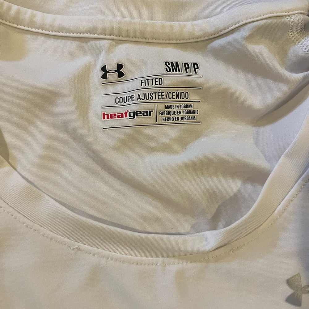 Under Armour, heat gear white undershirt great for sports and cold weather